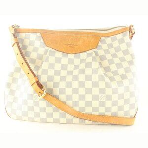 Louis Vuitton Siracusa Shoulder Bag PM White Leather 8LV919k